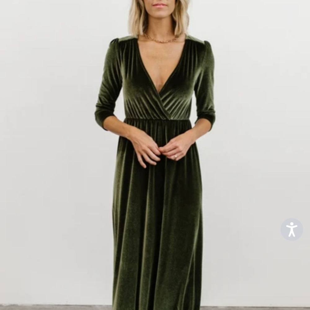 Baltic Born Sofia Olive Velvet Maxi